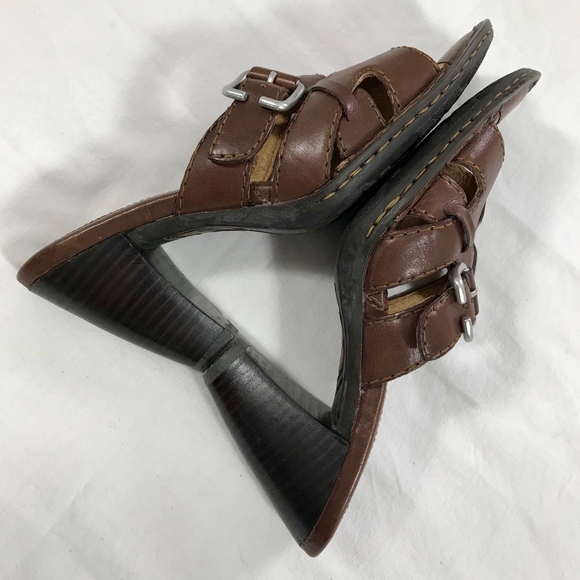 Born 'Lucia' Stacked Heel Slides size 7/38 - Picture 2 of 8